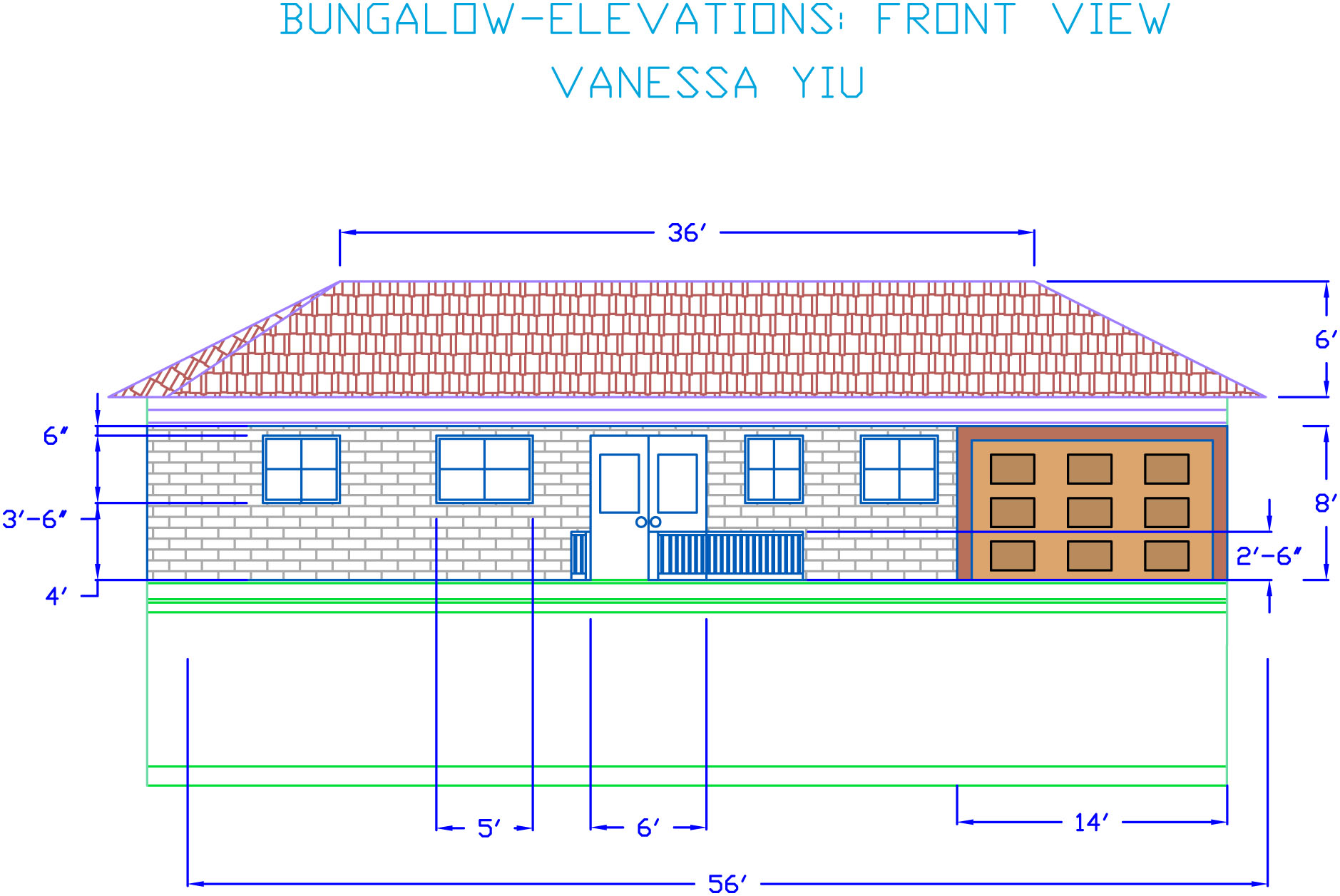 Bungalow Plan  Elevation  Drawings Joy Studio Design 